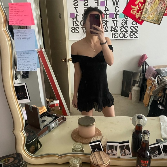 Vintage Papaya Black Dress - Picture 2 of 7